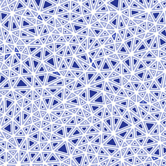 Poster - minimalistic triangles background. rounded solid shapes in frames. compact triangles size. single co