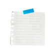 © PAKERTI - Blank note paper with blue duct tape isolated on white background