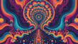 © A P Shan - 'A mesmerizing psychedelic background filled with swirling, vibrant colors and intricate patterns. The design features a kaleidoscope of neon hues, fluid shapes, and trippy gradients,'