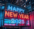 © Anh - Happy New Year 2025 neon lettering.