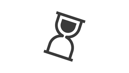 Poster - hourglass icon animation, sand timer icon animated for loading sign. animation of seamless loop.