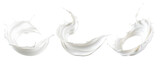 milk splashing set isolated cutout, dairy splash transparent png