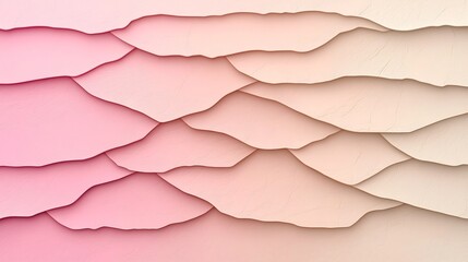 Poster - Minimalist contemporary digital art background with a pastel gradient from pink to beige featuring a textured noise accent and a clean modern aesthetic  Muted pastel tones create a soft