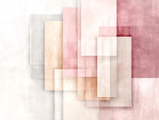 Poster - Soft gradient hues transitioning from blushing pink to muted beige with an ethereal textured overlay in a clean contemporary visual style  The image features a minimalist