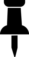Poster - Push pin icon in flat style. Thumbtack for note attach. Paperclip symbol illustration. A needle for fixing on a board or map stock vector for web design or app isolated on transparent background.