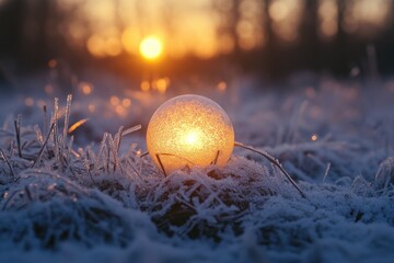 Sticker - Frosty Field with Light