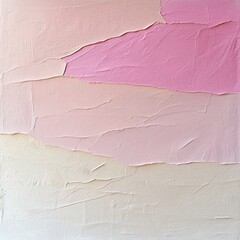 Poster - Soft pastel abstract gradient blending with a contemporary minimalist aesthetic showcasing a fine film grain texture and warm airy atmosphere over a simple natural backdrop