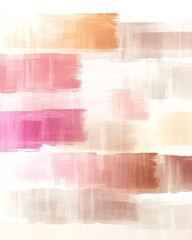 Poster - Serene pastel gradient transitioning from pale rose to warm beige with a subtle hand painted brushstroke texture and a refined contemporary aesthetic for a sophisticated ambiance
