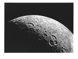 Wall Mural - black and white moon photo