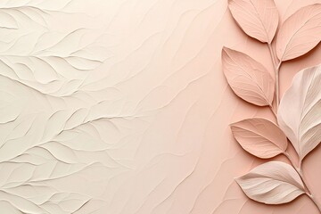 Poster - A refined and modern backdrop featuring a gentle pastel gradient from pink to beige with a delicate textured overlay creating a minimalist contemporary and visually appealing aesthetic