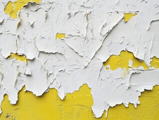 Wall Mural - Peeling Yellow White Wall