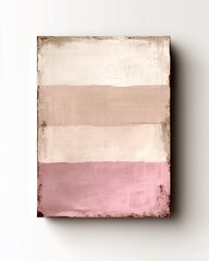 Poster - Soft pastel gradient digital canvas with a smooth pink to beige color progression and a modern gritty digital overlay  Delicate and airy with a mid century modern influence and a minimalist aesthetic