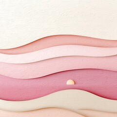 Poster - Serene Pastel Gradient Backdrop Blending Pink to Beige Tones With Delicate Textured Layers in a Modern Minimalist Style  A Calming and Elegant Digital Art Backdrop or Wallpaper