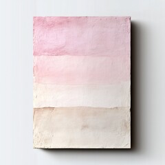 Poster - Soft pastel toned canvas with a gentle gradient flowing from pale pink to muted beige featuring a subtle textured overlay to create a minimalist contemporary aesthetic for digital art interior design