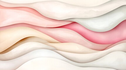 Poster - Tranquil pastel color field with a seamless blend of gentle pink and inviting beige infused with a subtle textured pattern exuding a refined modern vibe