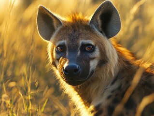 Hyena in Tall Grass