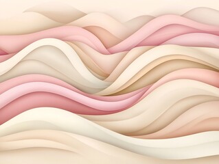 Poster - A serene digital showcasing a delicate blend of pastel hued gradients accentuated by a subtle textured overlay creating a tranquil and contemporary aesthetic