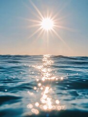 Wall Mural - water scene with sunny weather