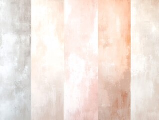 Poster - Softly Blended Pastel Gradient on Canvas with Subtle Textural Overlay Evoking a Refined Atmospheric Aesthetic with Impressionist Influences  The Mellow Tones of Light Pink to Beige Create a Calming