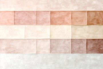 Poster - Tranquil pastel gradient panorama blending from dusty rose to soft tan hues with a gentle textured overlay for a polished minimalist style reminiscent of 1960s abstract art situated within a clean
