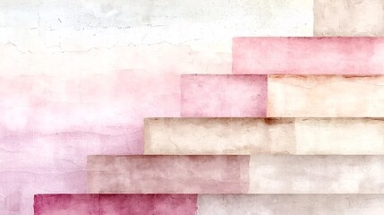 Poster - Elegant and contemporary pastel gradient design featuring a smooth transition from pink to beige tones with a faint textured noise overlay for a sophisticated and charmful backdrop