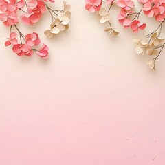 Poster - Delicate pink and beige pastel gradient backdrop with a subtle textured overlay creating a serene and minimalist composition perfect for various design and creative projects