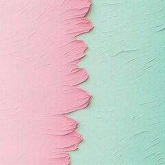 Poster - Pastel gradient background with a faint textured overlay in a contemporary minimalist composition  The delicate blend of soft pink and mint hues creates a serene and tranquil mood
