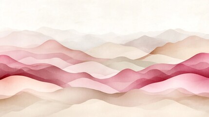 Poster - Ethereal Pastel Gradient Landscape with Delicate Textures and Soft Hues A Serene and Contemporary Digital Evoking Tranquility and Introspection