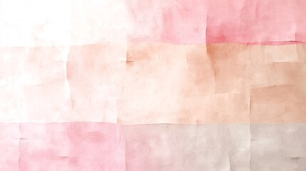 Poster - Minimalist contemporary background showcasing a soft pastel gradient from pink to beige with textured noise details