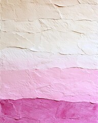 Poster - Pastel Gradient Color Field with Refined Textural Overlay   A serene and contemporary abstract landscape with a fading gradient from soft pink to beige featuring a clean and minimalist visual style