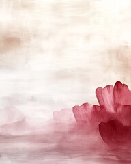 Poster - Delicate pastel color field with a fluid gradient from rose to soft tan featuring a light film grain overlay and a modern abstract technique  The serene ethereal ambiance creates a minimalist