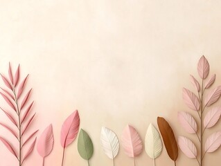 Poster - Soft and gentle pastel color gradient featuring a blend of delicate pink and beige tones with a textured overlay and a clean minimalist design  This abstract and background creates a serene calming