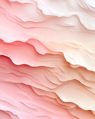 Poster - Minimalist pastel gradient background with a soft color transition from pink to beige and a textured noise overlay creating a serene and tranquil contemporary visual style