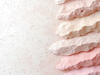 Poster - Soft Pastel Gradient Background Transitioning from Pale Pink to Gentle Beige Tones Accented with a Light Granular Texture Overlay for a Modern Minimalist Composition