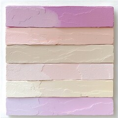 Poster - Harmonious pastel gradient flowing effortlessly from delicate pink to soothing beige accentuated by a captivating textural effect embodying a sleek contemporary style and sophistication