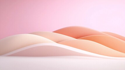 Poster - Soft pastel gradient landscape featuring a blend of blush and muted sand hues with a subtle textured overlay creating a refined contemporary aesthetic