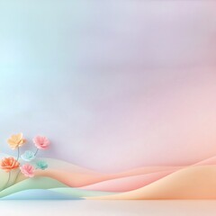 Poster - Pastel Gradient Motif with Harmonious and Soothing Color Scheme Nuanced Textural Details and Clean Contemporary Style Evoking Film Photography and Calming Pastel Washed Setting
