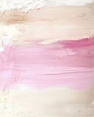Poster - Serene pastel gradient transitioning gracefully from soft pink to warm beige enhanced by a delicate textured overlay radiating a chic contemporary aesthetic