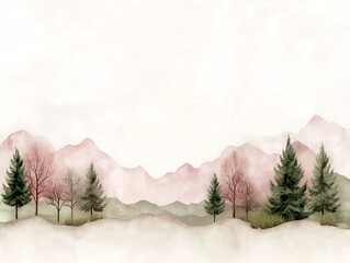 Poster - Serene Pastel Landscape with Soft Gradient Blending from Delicate Pink to Soothing Beige Faint Textured Overlay Creating a Tactile Surface