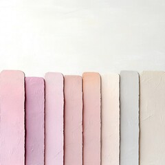 Poster - Soft pastel toned canvas with a gradient flowing from pale pink to muted beige featuring a subtle textured overlay to create a minimalist contemporary aesthetic