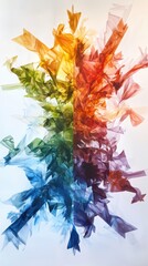 Poster - Abstract interpretations of seasonal changes in color palette artistic display gallery modern environment vibrant viewpoint