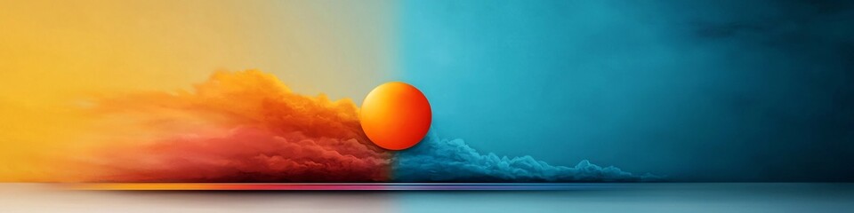Poster - Mesmerizing Spectrum of Solar Radiance Captured in Ethereal Sunset Landscape   A breathtaking digital depicting the captivating interplay of color light
