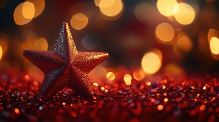 Wall Mural - shiny star on surface