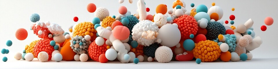 Poster - Vibrant Spherical Composition Visualizing Dietary Preferences Distribution in a Population