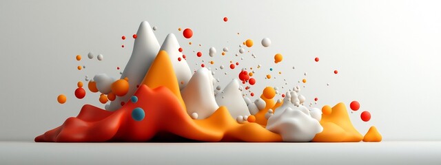 Poster - a dynamic and colorful 3d rendered visualization showcasing the frequency distribution of consumer p