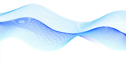 Wall Mural - abstract soft blue wave background. abstract background with blue wave lines on white.