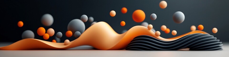 Poster - vibrant sonic waves abstract digital 3d depicting the oscillation and frequencies of sound waves thr