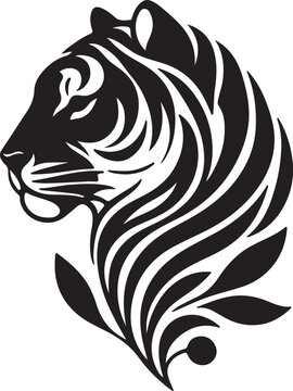 Isolated black tiger icon Vector, black tiger Silhouette,black  tiger icon set, black tiger for logo,color black tiger Vector illustration, Vector Graphic, 