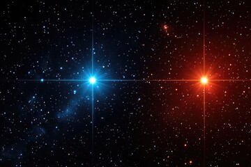 Wall Mural - Red Star in Star Field