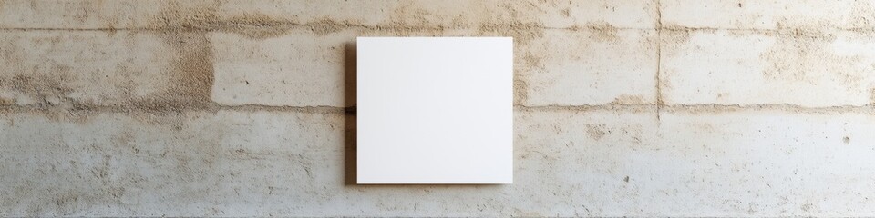 Poster - Blank White Poster on Textured Brick Wall in Minimalist Urban Setting